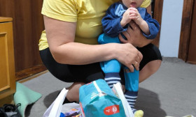 young woman with baby