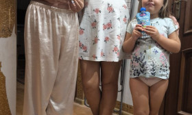 two young women and a small girl