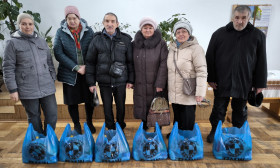 people standing with bags
